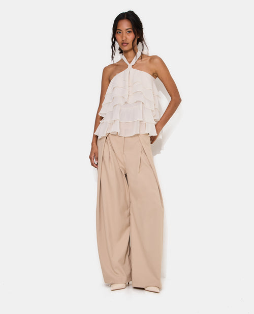 Top dos-nu en voile avec volants - PIMKIE - 3