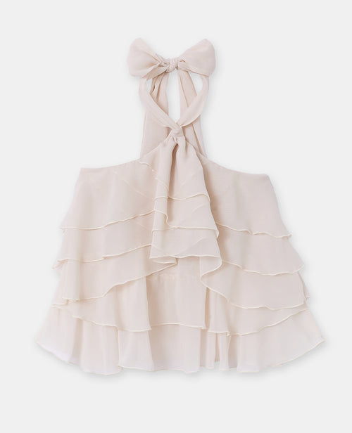 Top dos-nu en voile avec volants - PIMKIE - 4