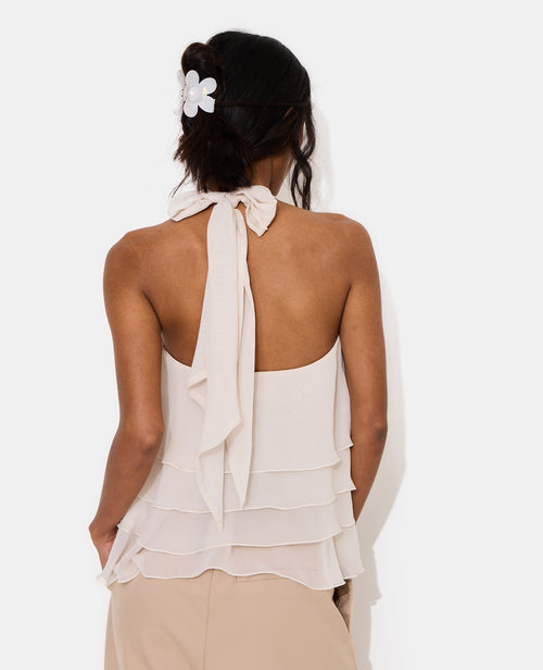 Top dos-nu en voile avec volants - PIMKIE - 6