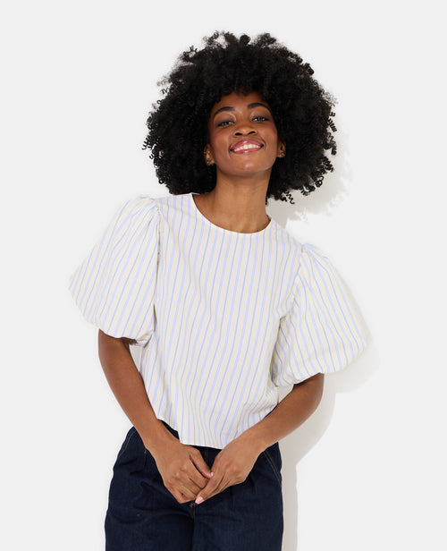 Blouse rayée manches ballons - PIMKIE - 5