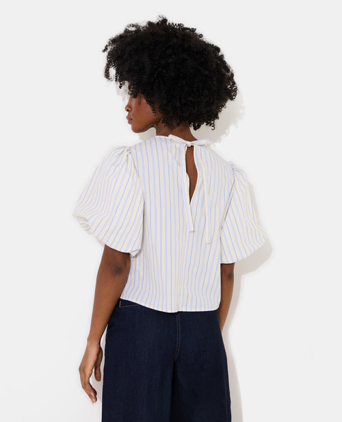 Blouse rayée manches ballons - PIMKIE - 6