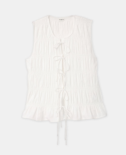 Top sans manches avec détails smocks et nouettes - PIMKIE - 4
