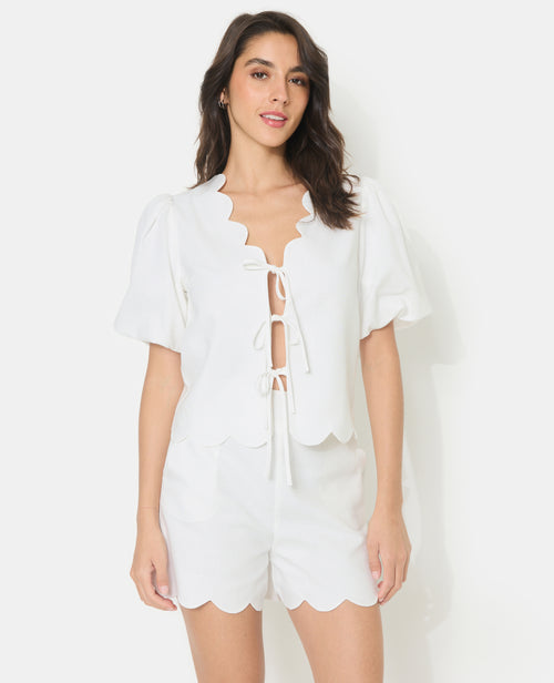 Blouse avec manches ballons avec lin - PIMKIE - 5