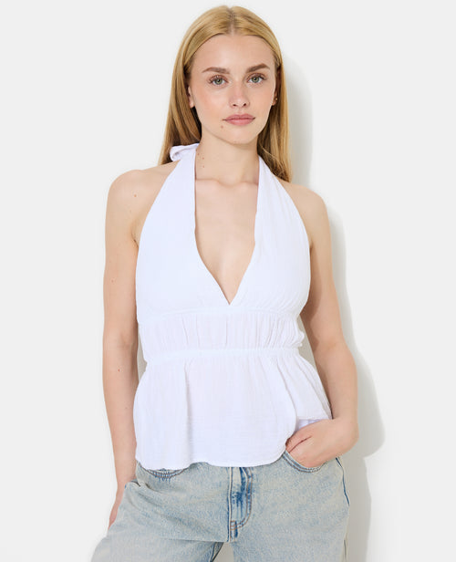 Top dos-nu en gaze de coton - PIMKIE - 1