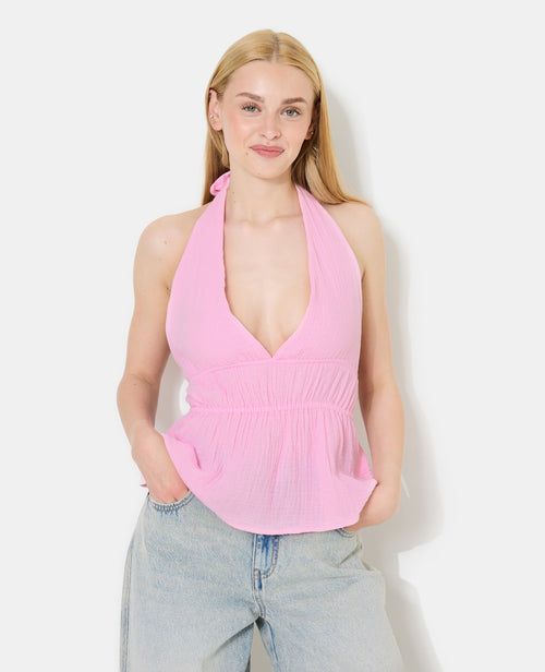 Top dos-nu en gaze de coton - PIMKIE - 5