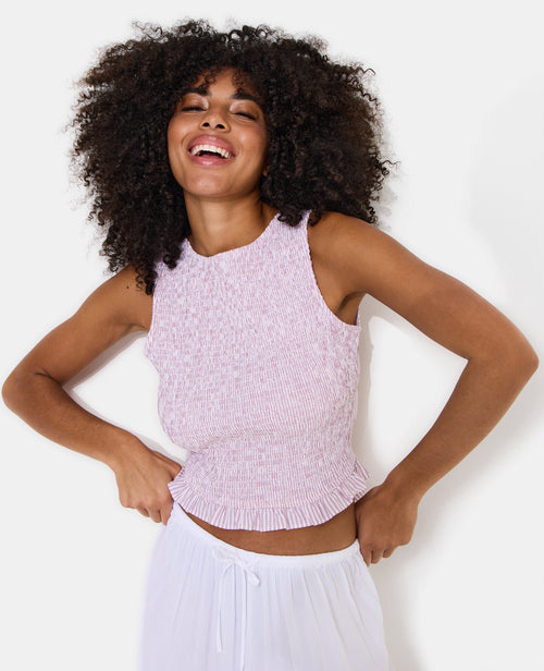 Top rayé smocké avec dos ouvert - PIMKIE - 2