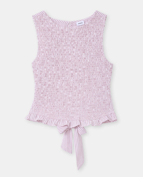 Top rayé smocké avec dos ouvert - PIMKIE - 4