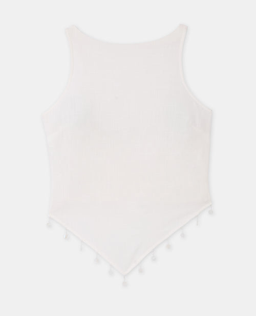 Top à bretelles avec base pointe et perles - PIMKIE - 4