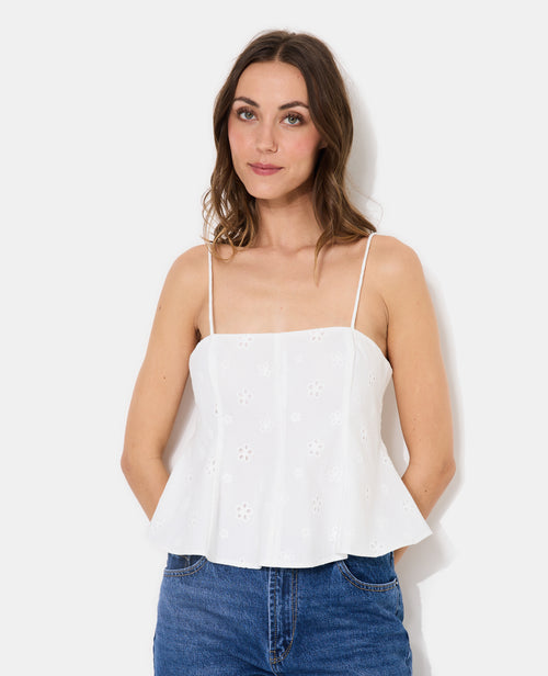 Top à bretelles avec fleurs en broderie anglaise - PIMKIE - 2