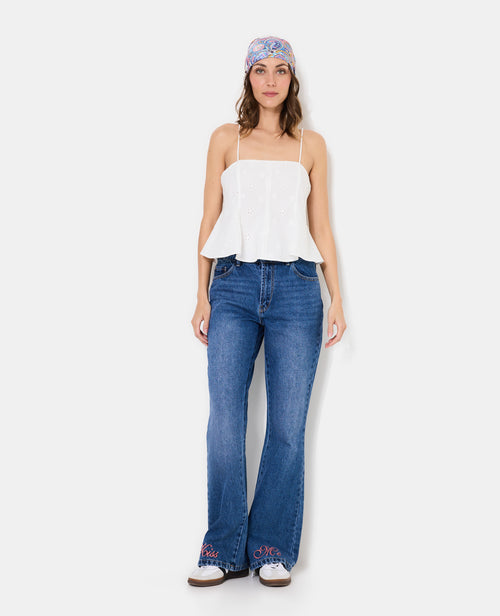 Top à bretelles avec fleurs en broderie anglaise - PIMKIE - 5