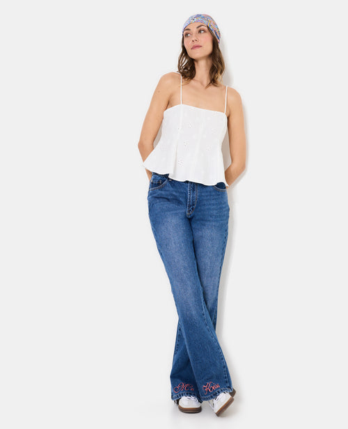 Top à bretelles avec fleurs en broderie anglaise - PIMKIE - 7