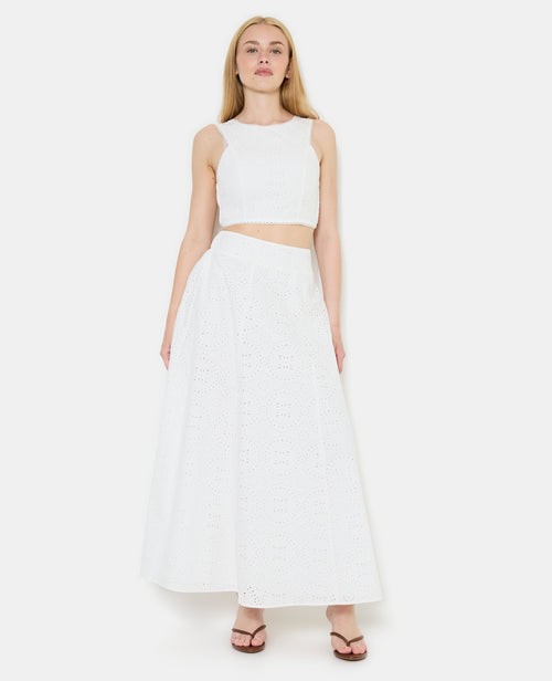 Top court en tissu ajouré façon broderie anglaise - PIMKIE - 7