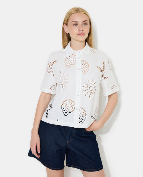 Chemisette avec broderies ajourées - PIMKIE - 1