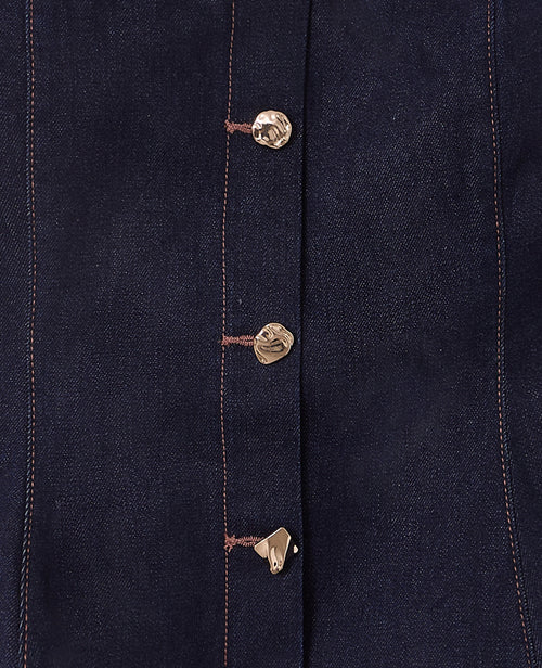 Top bustier en jean avec boutons fantaisie - PIMKIE - 7