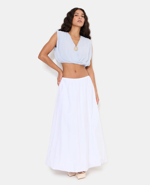 Top court effet boule encolure croisée détail soleil - PIMKIE - 3