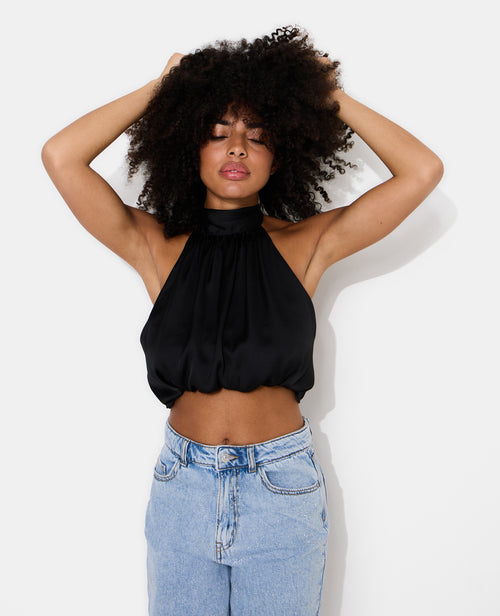 Top court dos-nu en satin - PIMKIE - 5