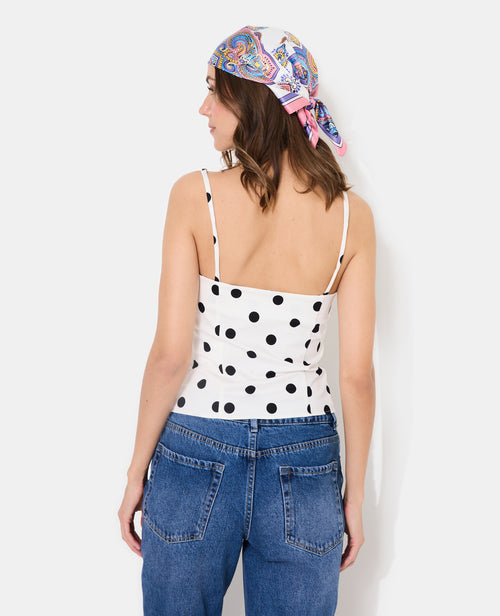 Top façon corset motif pois - PIMKIE - 6