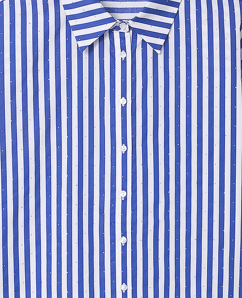 Chemise oversize rayée avec strass - PIMKIE - 7