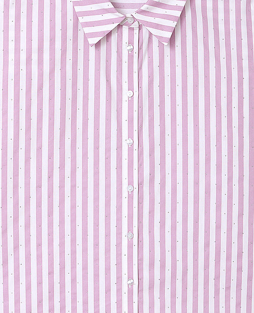 Chemise oversize rayée avec strass - PIMKIE - 9