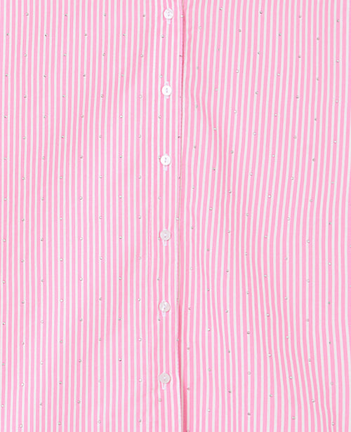 Chemise ample rayée avec strass en all over - PIMKIE - 7
