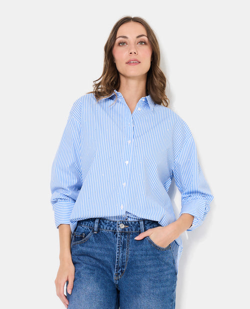 Chemise ample rayée avec strass en all over - PIMKIE - 1