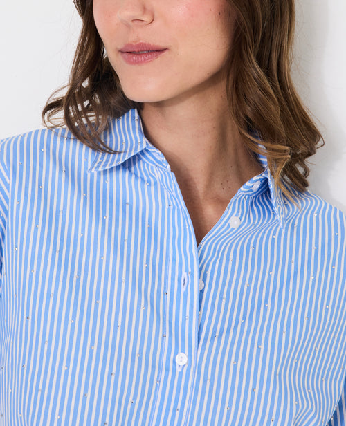 Chemise ample rayée avec strass en all over - PIMKIE - 2