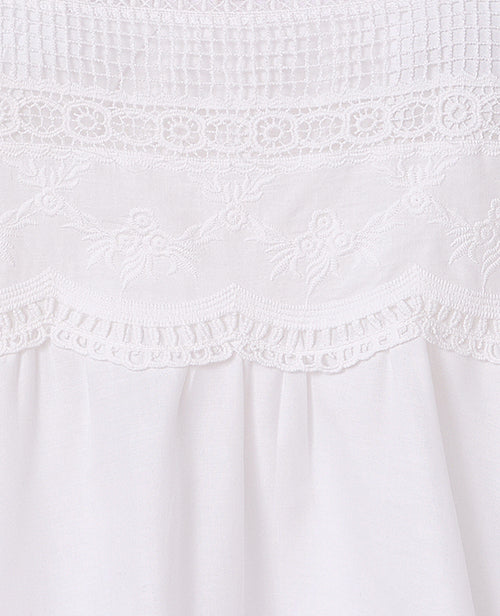 Top à bretelles avec broderies, dentelle et nouettes - PIMKIE - 7
