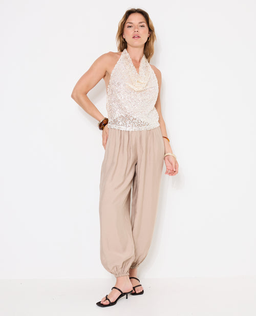 Top dos-nu encolure bénitier avec sequins - PIMKIE - 5