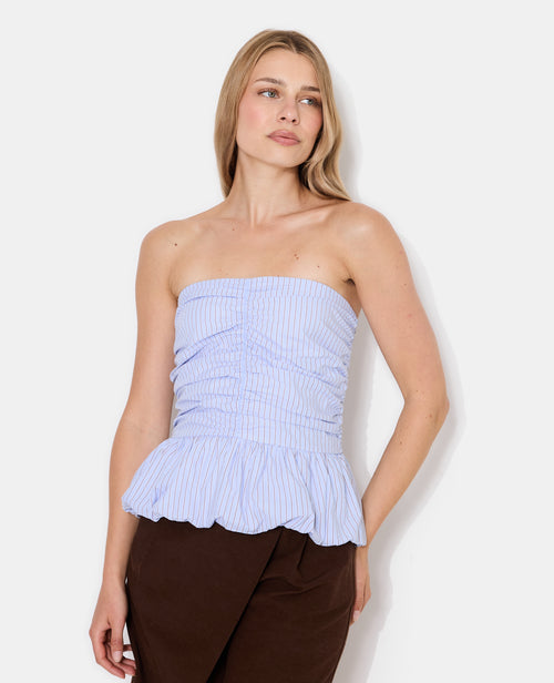 Top bustier avec forme boule motif rayures - PIMKIE - 1