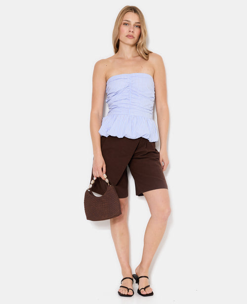 Top bustier avec forme boule motif rayures - PIMKIE - 3