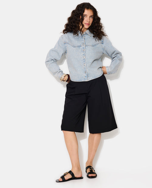 Chemise en jean avec strass en all over - PIMKIE - 3