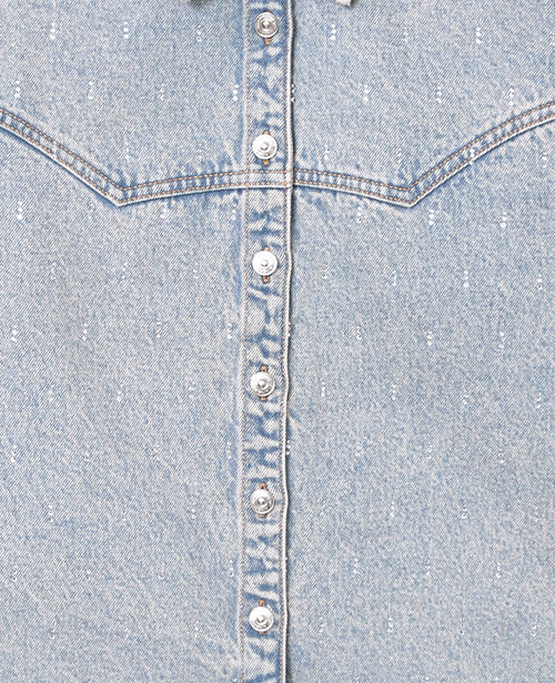 Chemise en jean avec strass en all over - PIMKIE - 7