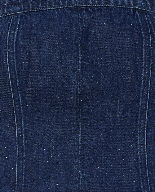 Top bustier en jean avec strass - PIMKIE - 8