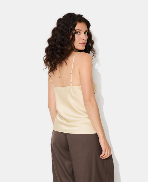 Top en satin fines bretelles avec finitions croquet - PIMKIE - 6