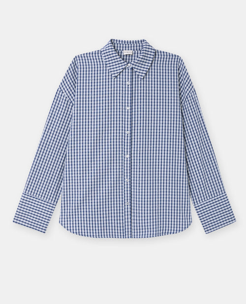 Chemise oversize avec carreaux et strass - PIMKIE - 4