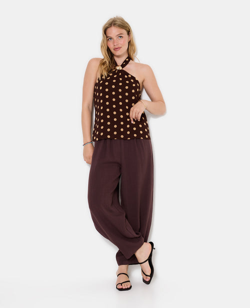Top dos-nu en voile motif pois - PIMKIE - 3