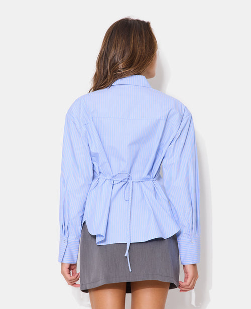 Chemise oversize rayée avec épaulettes - PIMKIE - 6