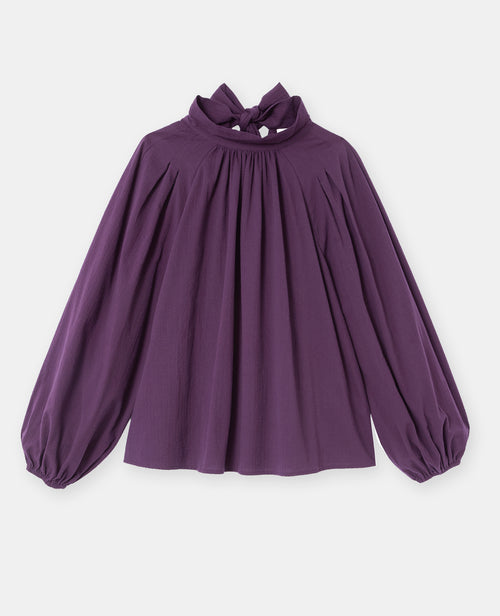 Blouse manches ballons et col à nouer - PIMKIE - 4
