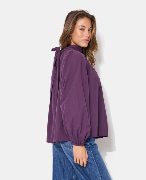 Blouse manches ballons et col à nouer - PIMKIE - 1