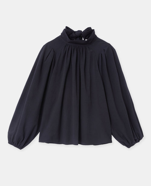 Blouse manches ballons et col à nouer - PIMKIE - 4