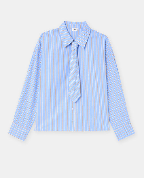 Chemise oversize rayée avec cravate - PIMKIE - 4
