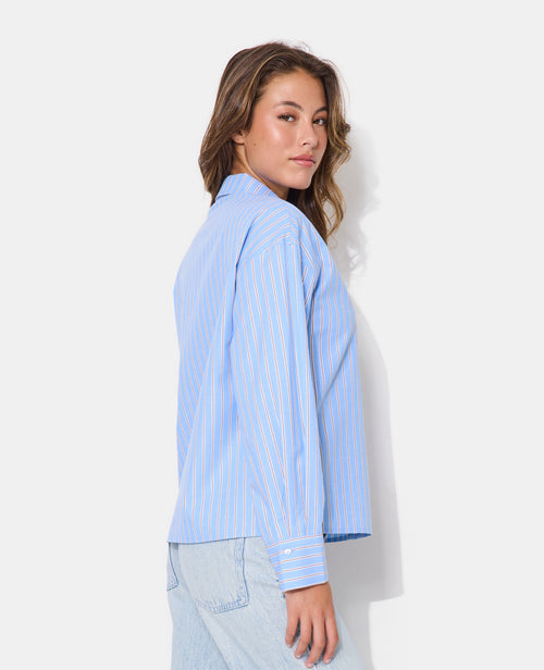 Chemise oversize rayée avec cravate - PIMKIE - 6