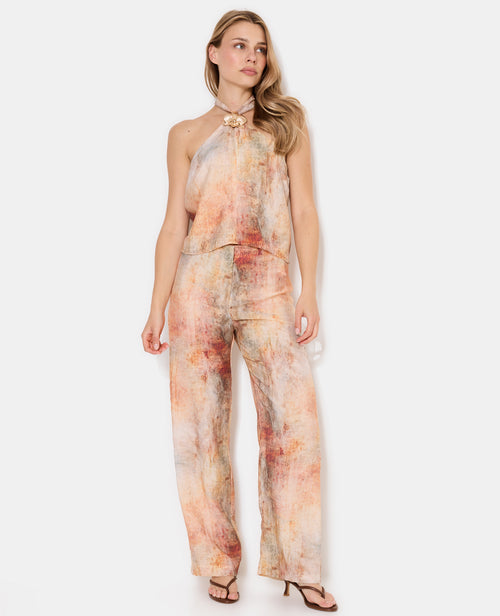Top dos-nu effet marbré avec détail bijou fleur - PIMKIE - 3