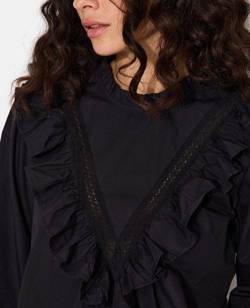 Blouse manches longues avec dentelle et volants - PIMKIE - 2