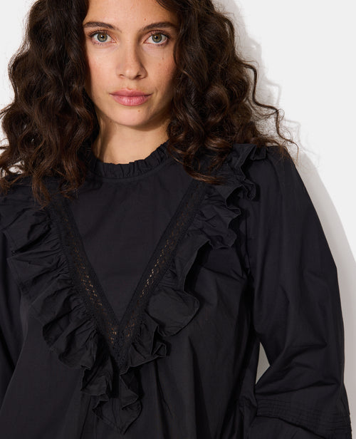 Blouse manches longues avec dentelle et volants - PIMKIE - 7
