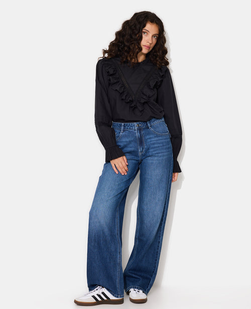Blouse manches longues avec dentelle et volants - PIMKIE - 2