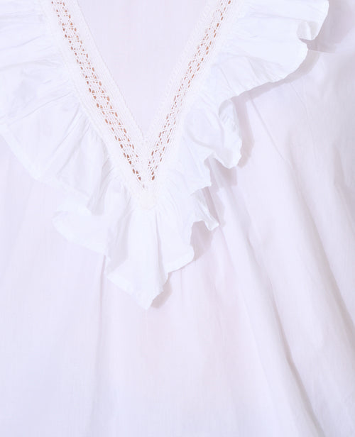Blouse manches longues avec dentelle et volants - PIMKIE - 3
