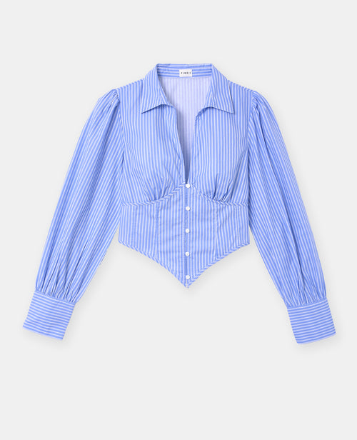 Chemise rayée façon corset - PIMKIE - 4