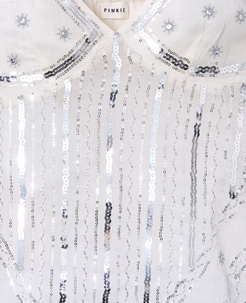 Top en voile avec sequins et broderies - PIMKIE - 7