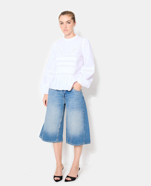Blouse avec fronces, volants et broderies - PIMKIE - 3